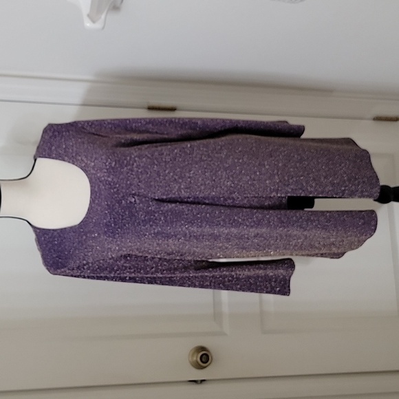 Carolyn Strauss Size 1X Purple and Gold Cardigan Set, Excellent Used Condition - Picture 1 of 16
